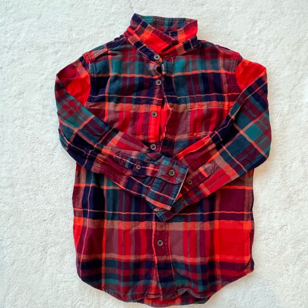 Boy’s Cat and Jack flannel plaid button down